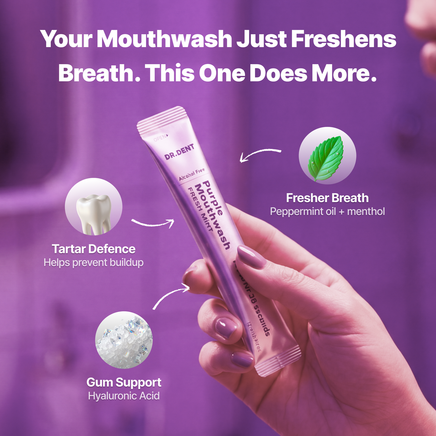 Violet Color-Correcting Mouth Rinse